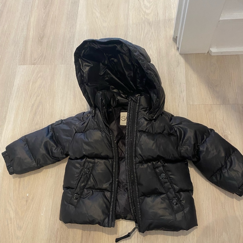 Black Toddler SAM winter coat 6-12 months in great condition.